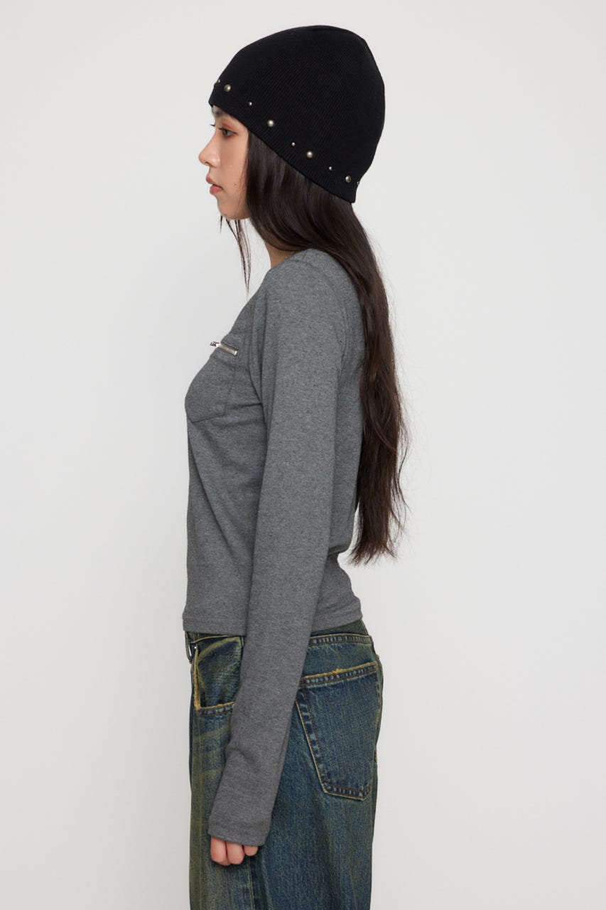 LAGUA GEM | ZIP POCKET ロングスリーブTシャツ (Tシャツ