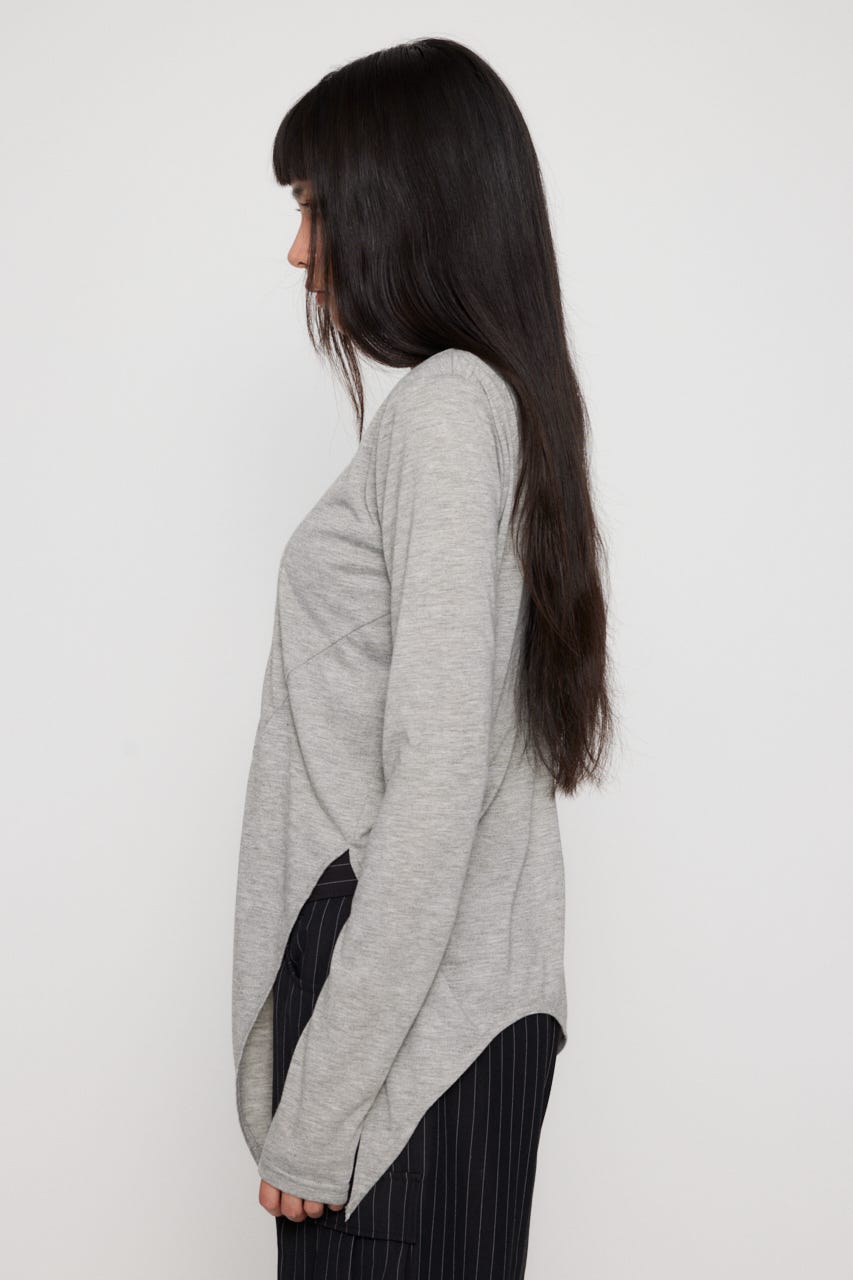 HEM POINT RING BUTTON トップス T.GRY FREE