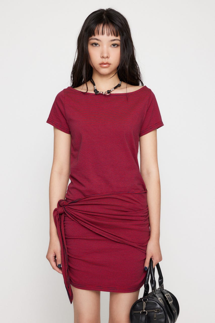LAGUA GEM ワンピース LAGUA GEM | FAUX LEATHER ZIP ミニワンピース (ワンピース(ミニ