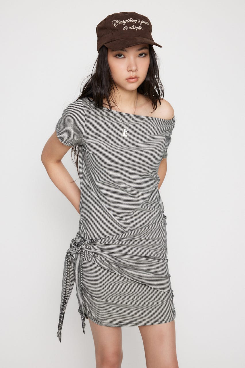 ワンピース HARAMI harさんコラボ》パワショルIラインワンピース