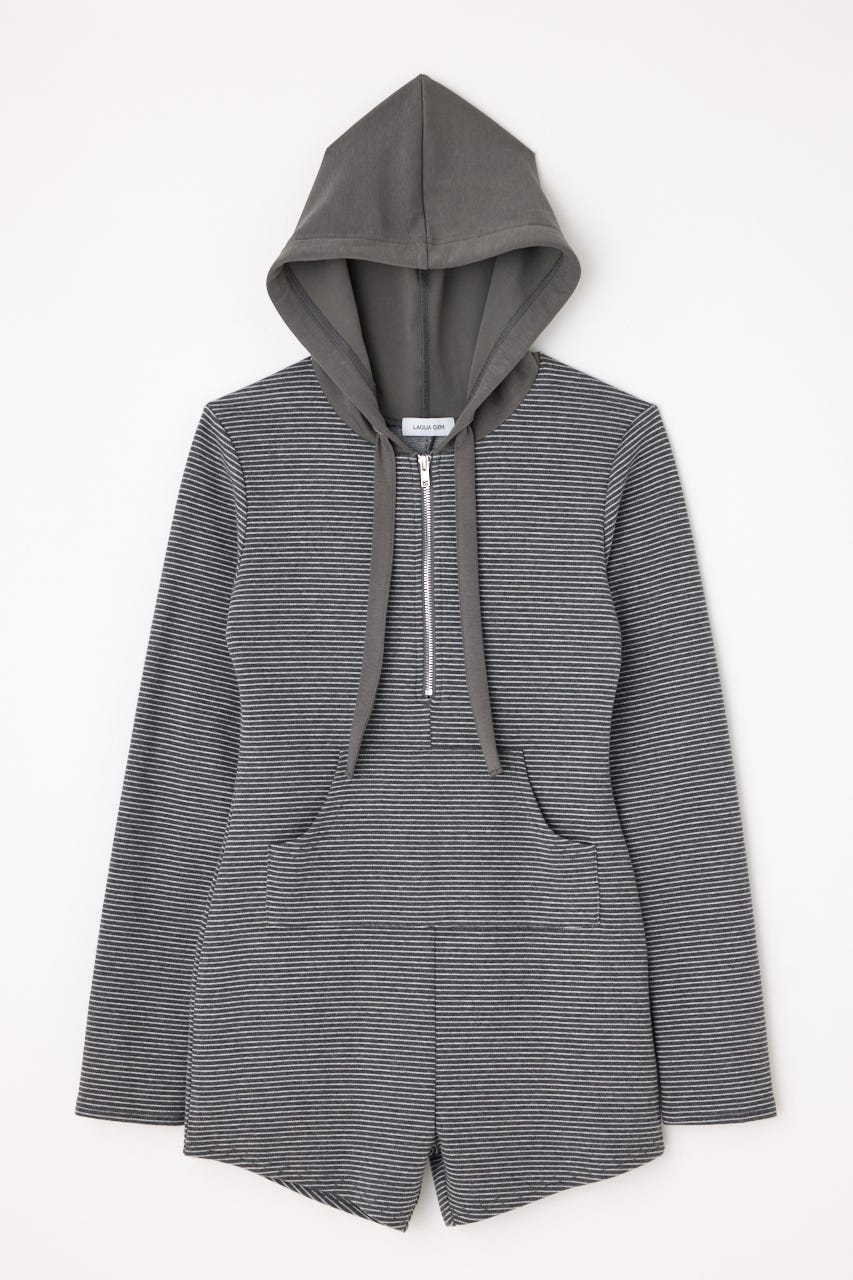LAGUA GEM | BORDER HOODIE ロンパース (オールインワン ) |SHEL