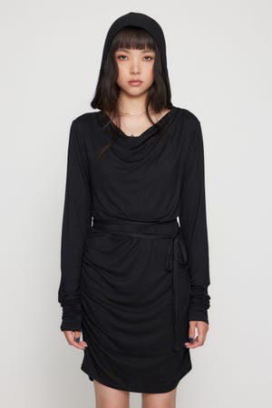 NECK DRAPE ミニワンピース