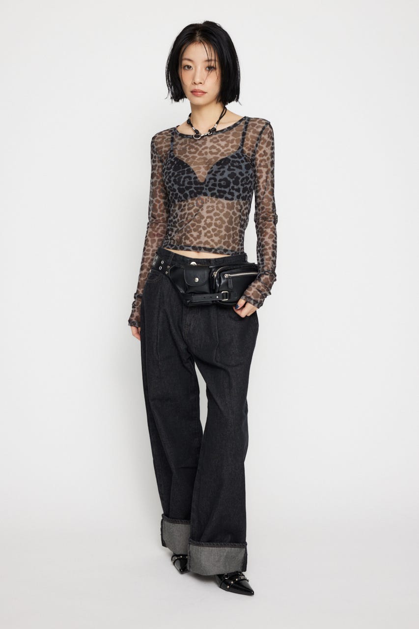 LAGUA GEM ラグアジェム　LEOPARD LACE トップス　レオパード LAGUA GEM ラグアジェム LEOPARD LACE トップス レオパード