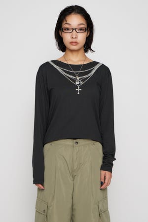 PENDANT PRINT ロングスリーブＴシャツ