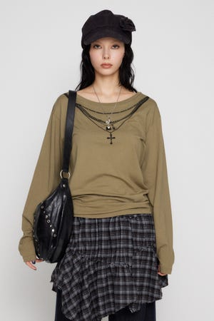 PENDANT PRINT ロングスリーブＴシャツ