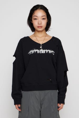 WASH PRINT CRASH スウェット