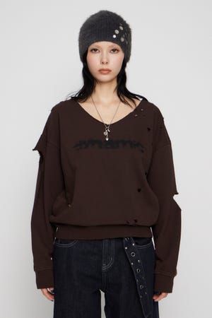 WASH PRINT CRASH スウェット