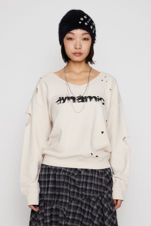 WASH PRINT CRASH スウェット