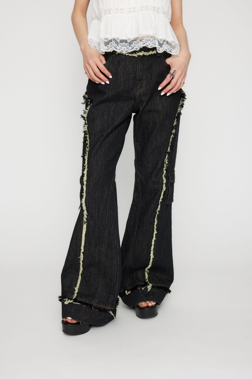 FRINGE LINE FLARE デニム LAGUA GEM | FRINGE LINE FLARE デニム (フレア ) |SHEL'TTER