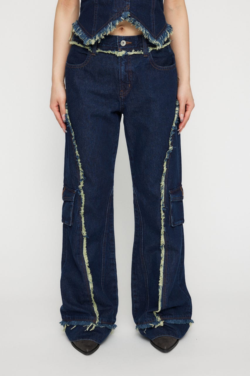 FRINGE LINE FLARE デニム LAGUA GEM | FRINGE LINE FLARE デニム (フレア ) |SHEL'TTER