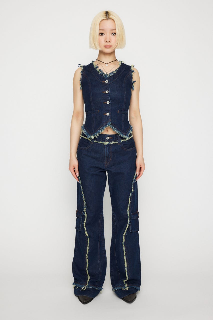 FRINGE LINE FLARE デニム LAGUA GEM | FRINGE LINE FLARE デニム (フレア ) |SHEL'TTER