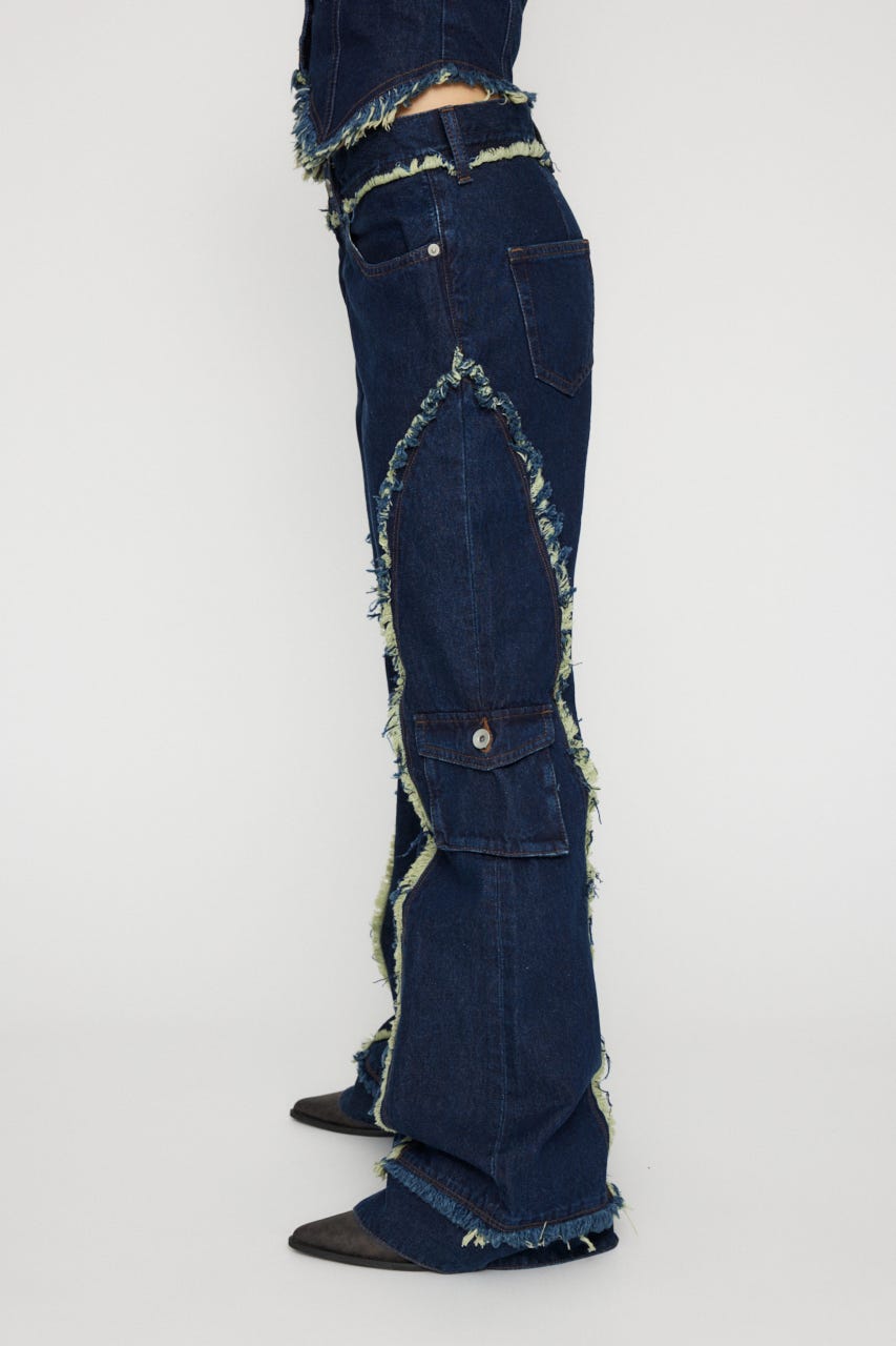 FRINGE LINE FLARE デニム LAGUA GEM | FRINGE LINE FLARE デニム (フレア ) |SHEL'TTER