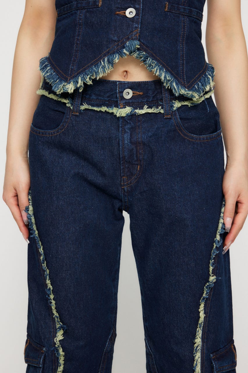 pellicule フレアデニム lacebelt flaredenim lacebelt flaredenim｜PELLICULE | ぺリキュール
