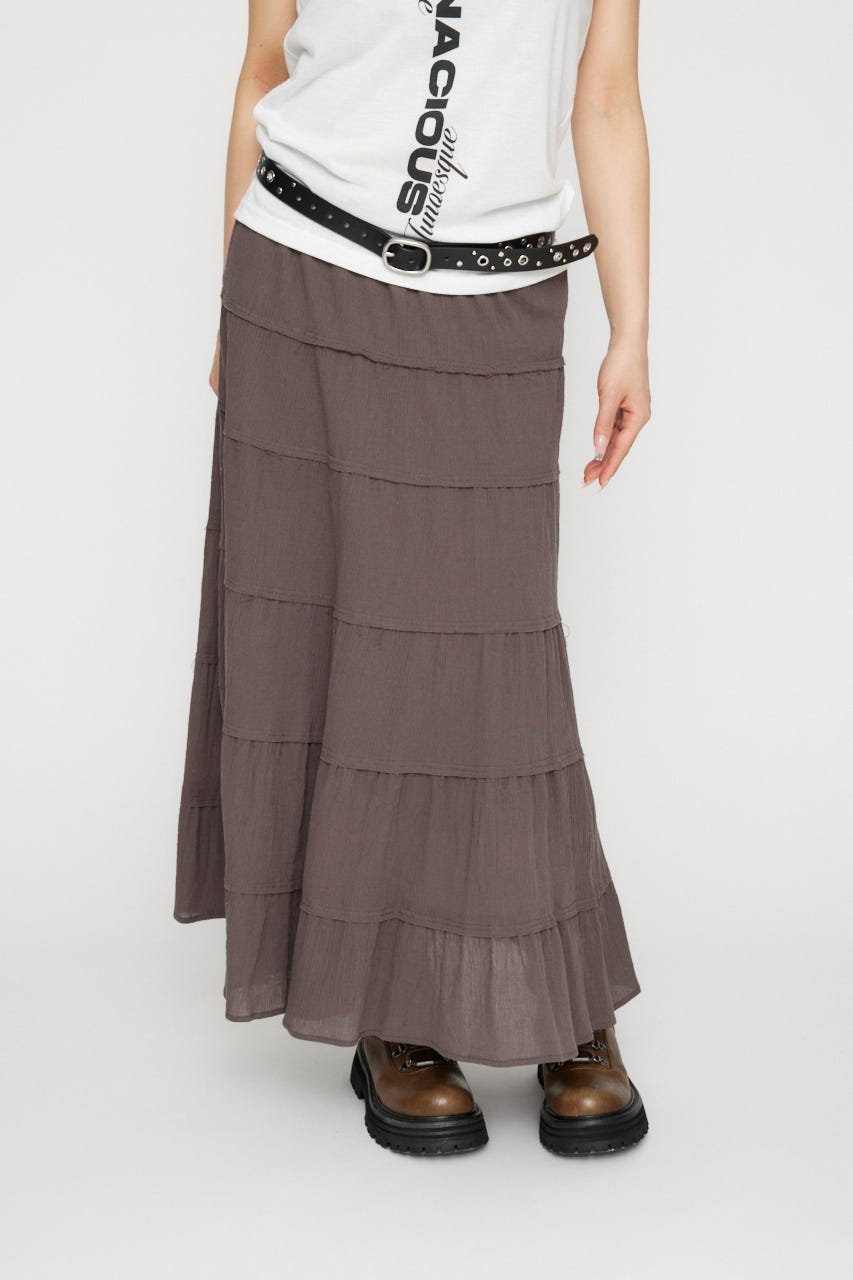 LAGUA GEM | WRINKLE ロングスカート (スカート(ロング) ) |SHEL