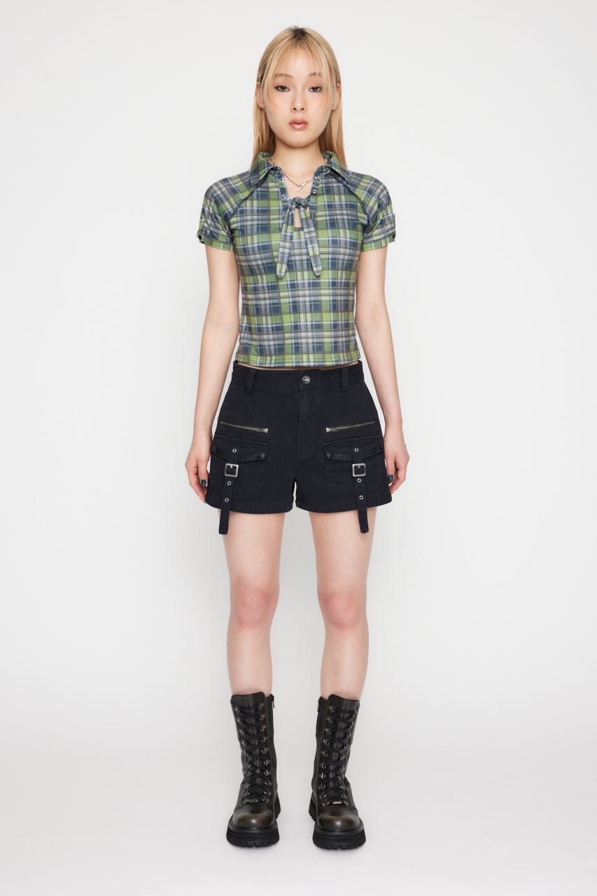 LAGUA GEM MILITARY POUCH SET ショートパンツ　黒 LAGUA GEM | MILITARY POUCH SET ショートパンツ (ショート