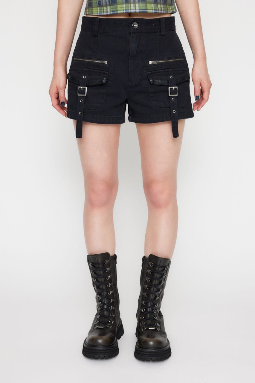 LAGUA GEM MILITARY POUCH SET ショートパンツ　黒 LAGUA GEM | MILITARY POUCH SET ショートパンツ (ショート