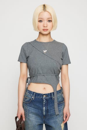 【最安値】LAGUA GEM ASYMMETRY CUT トップス LAGUA GEM | ASYMMETRY CUT トップス (Tシャツ・カットソー(半袖