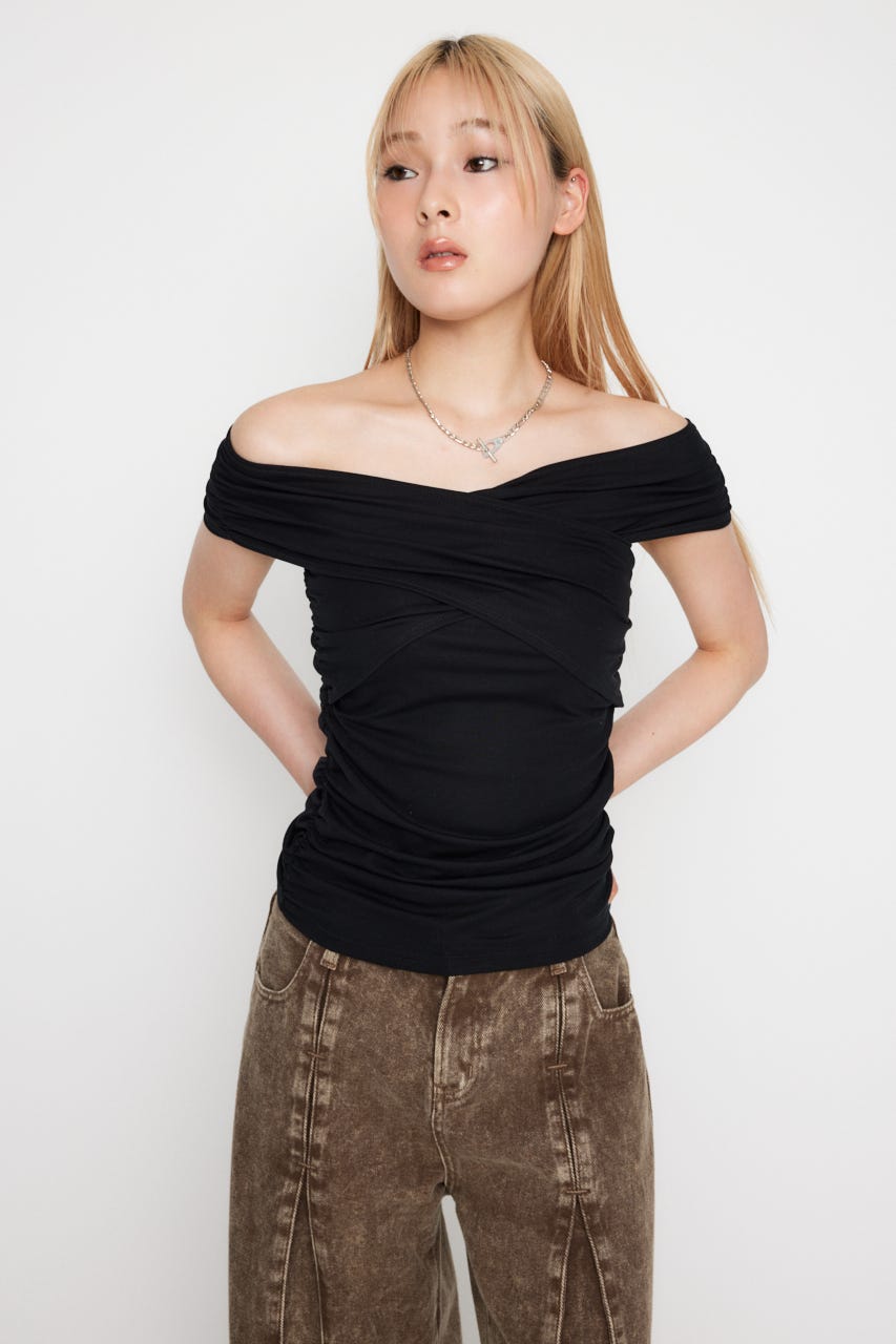 LAGUAGEM、SHIRRING MANYWAY ベアトップ LAGUA GEM | SHIRRING MANYWAY ベアトップ (ベアトップ ) |SHEL