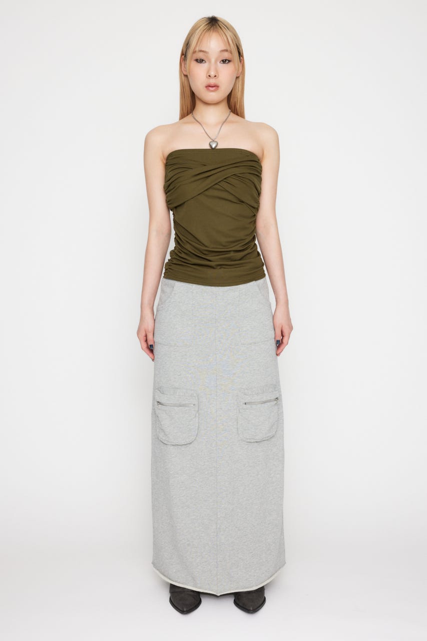 ラポドゥジェム⁄ベアトップス LAGUA GEM | SHIRRING MANYWAY ベアトップ (ベアトップ ) |SHEL