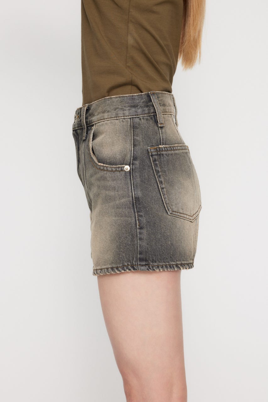 LAGUA GEM | WRAP SLEEVE デニムショートパンツ (ショートパンツ