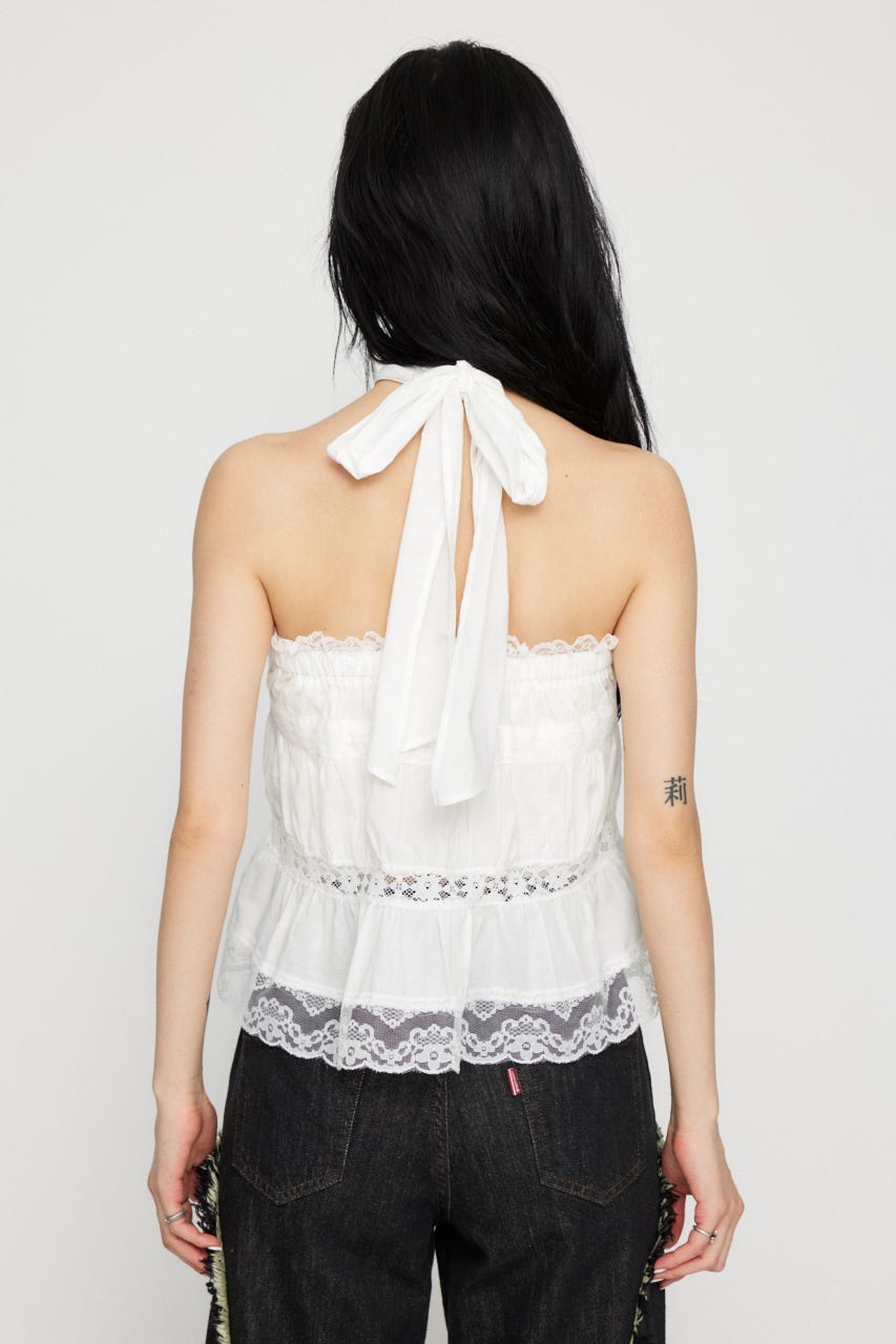LAGUA GEM | HALTER NECK SOFT トップス (キャミソール ) |SHEL