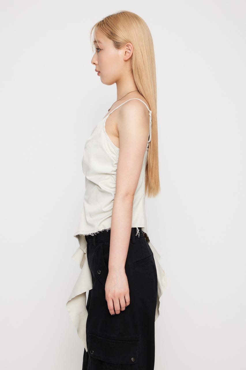 LAGUA GEM | FRONT ZIP ASYMMETRY キャミソール (キャミソール
