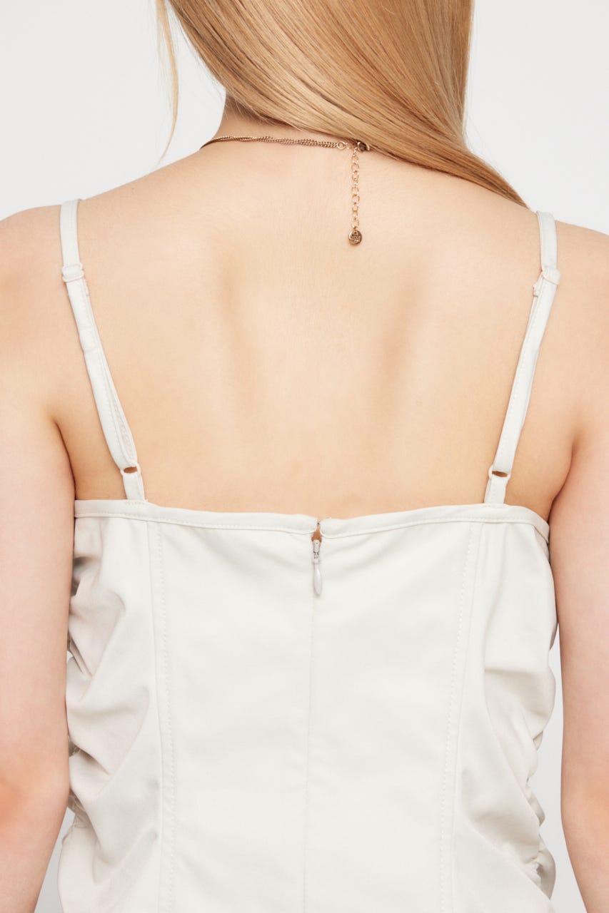 LAGUA GEM | FRONT ZIP ASYMMETRY キャミソール (キャミソール