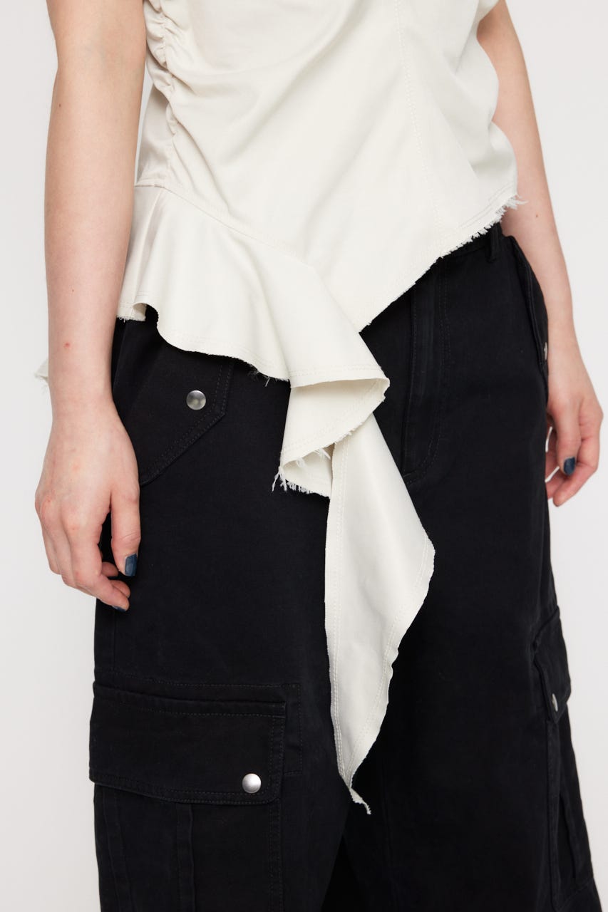 LAGUA GEM | FRONT ZIP ASYMMETRY キャミソール (キャミソール