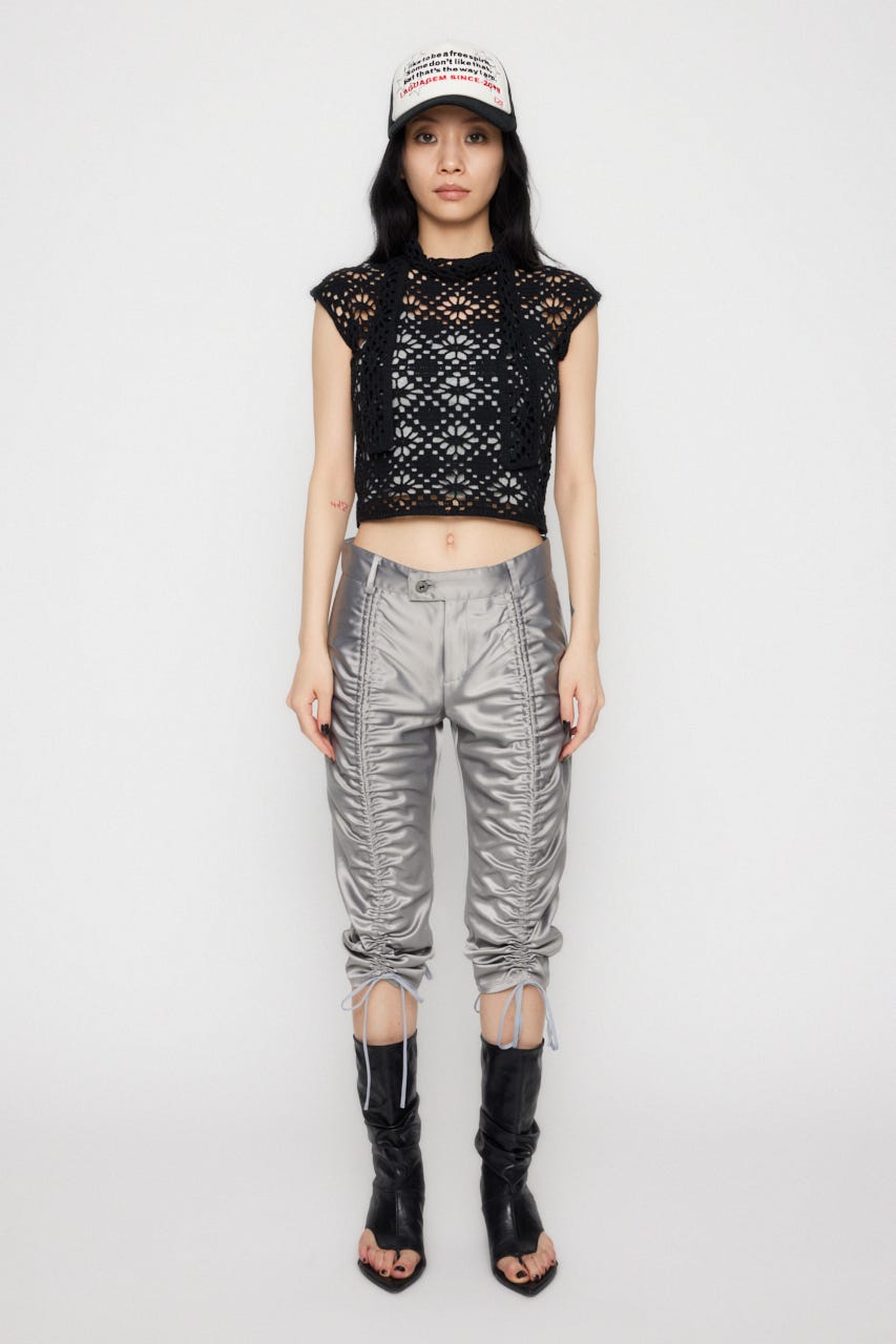 laguagem ラグアジェム　ボトム LAGUA GEM | FLOR LACE SLEEVE HOLE トップス (Tシャツ