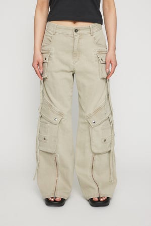 ESSIE FLARED CARGOパンツ SLY WOVEN FLARE CARGO パンツ KHA -ファッション通販 FASHION