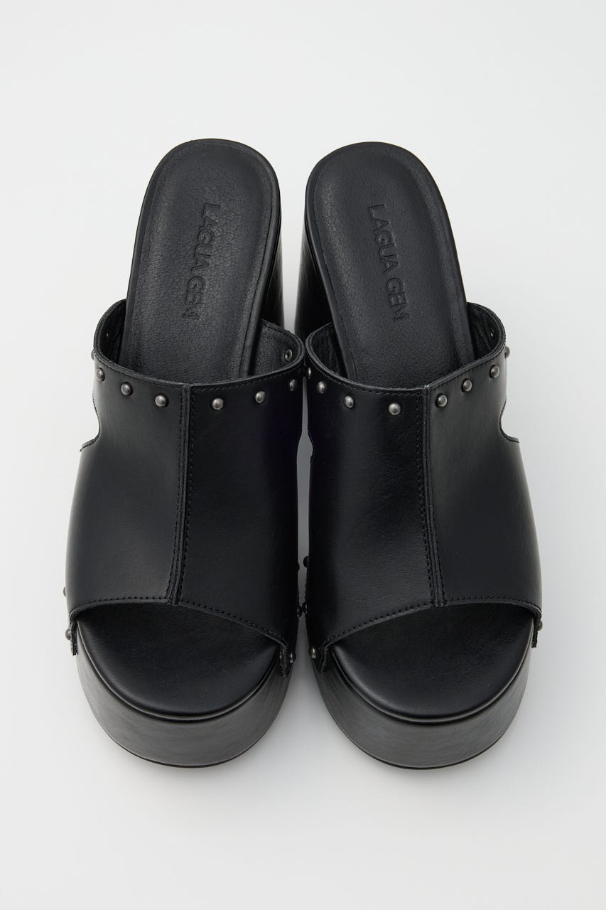 L STUD PLATFORM SANDALS メタルスタッズサンダル LAGUA GEM | PLATFORM STUDS サンダル (サンダル ) |SHEL'TTER