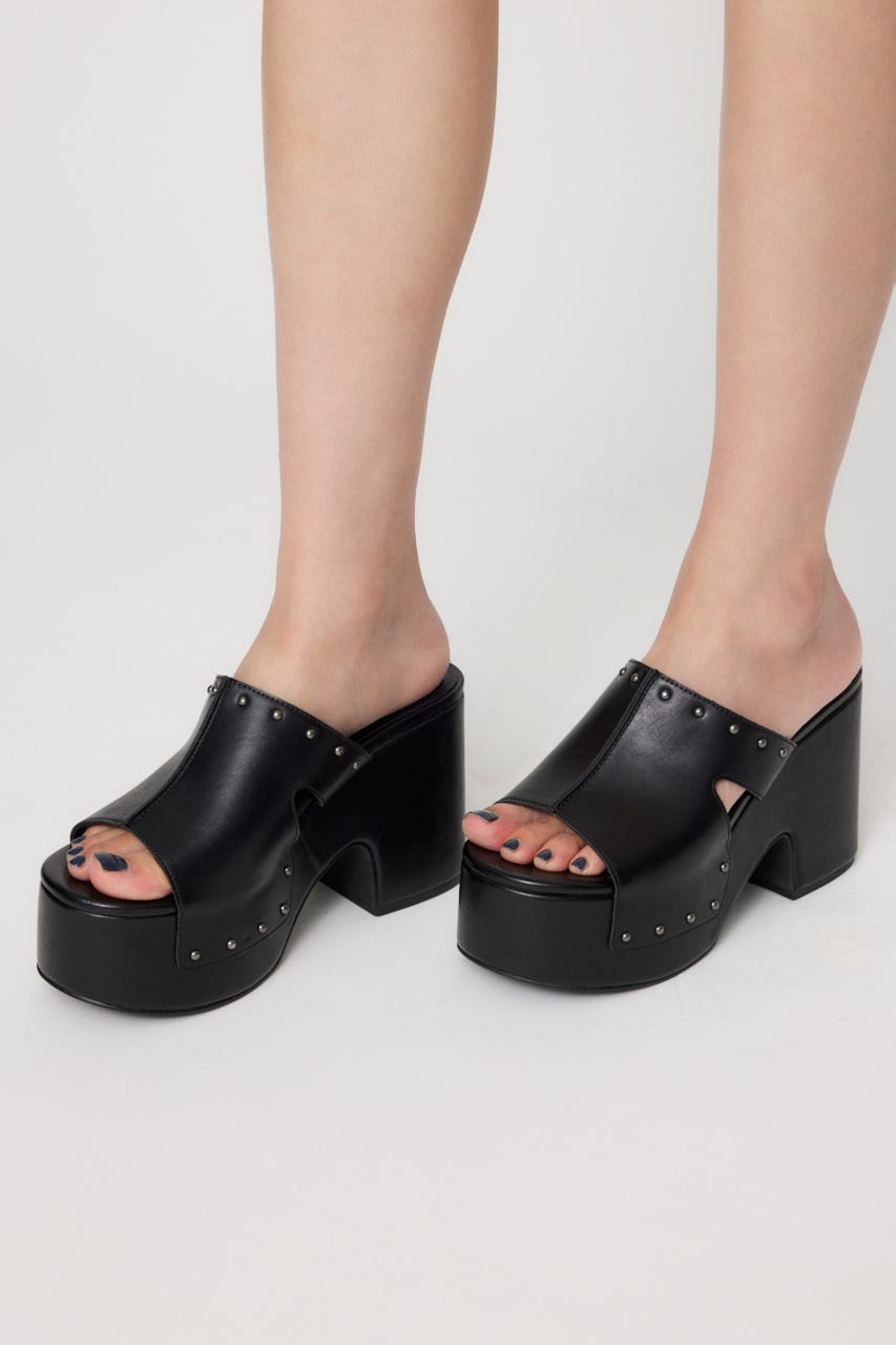 L STUD PLATFORM SANDALS メタルスタッズサンダル LAGUA GEM | PLATFORM STUDS サンダル (サンダル ) |SHEL'TTER