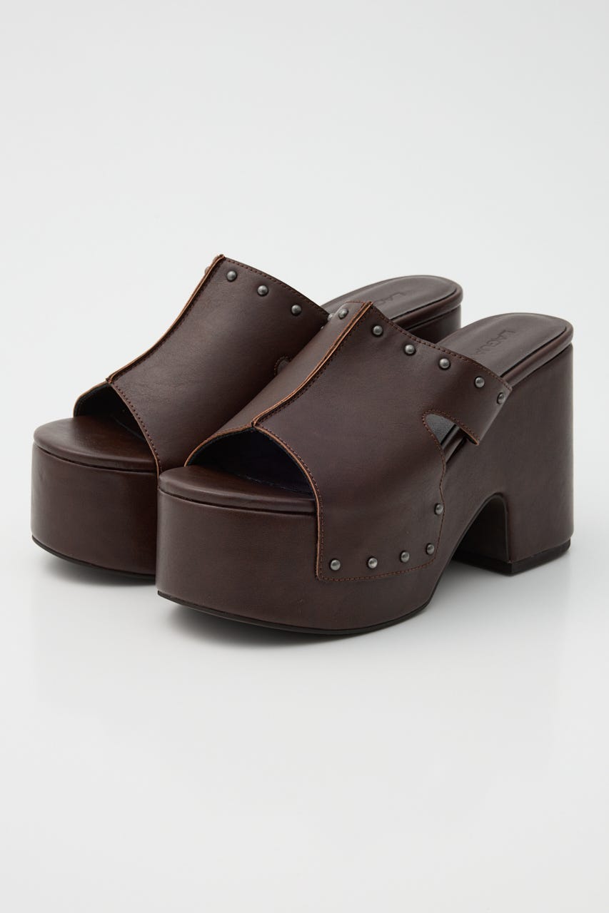 L STUD PLATFORM SANDALS メタルスタッズサンダル LAGUA GEM | PLATFORM STUDS サンダル (サンダル ) |SHEL'TTER