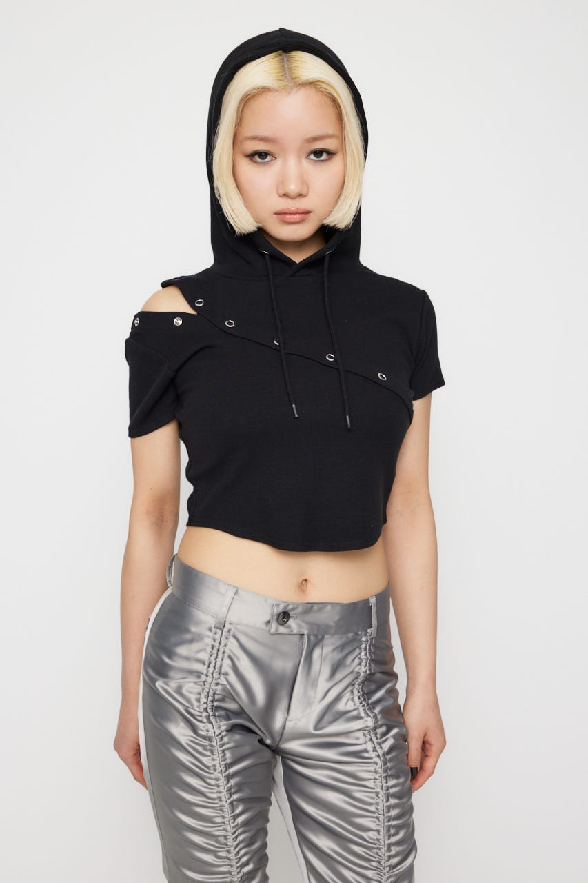 LAGUA GEM | RING BUTTON HOODIE トップス (Tシャツ・カットソー