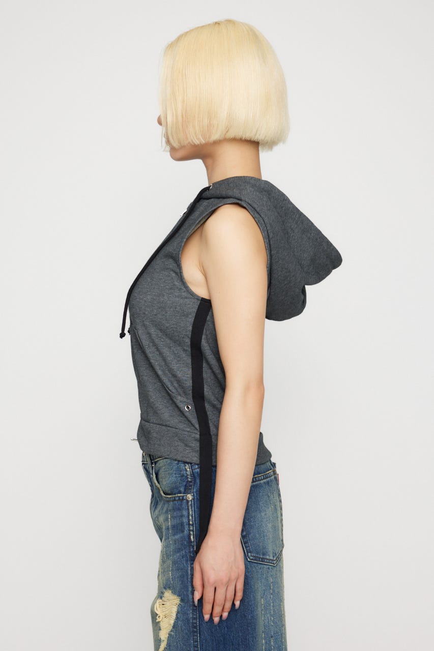 LAGUA GEM | LOOSE ARM NOSLEEVE フーディ (タンクトップ