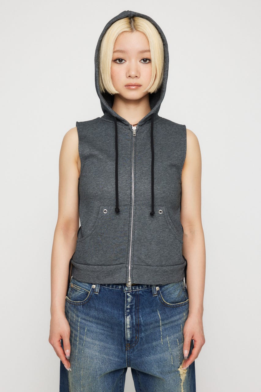 LAGUA GEM | LOOSE ARM NOSLEEVE フーディ (タンクトップ