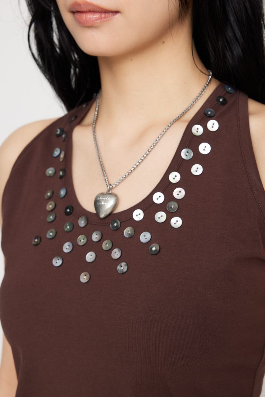 LAGUA GEM | SHELL BUTTON タンクトップ (タンクトップ ) |SHEL