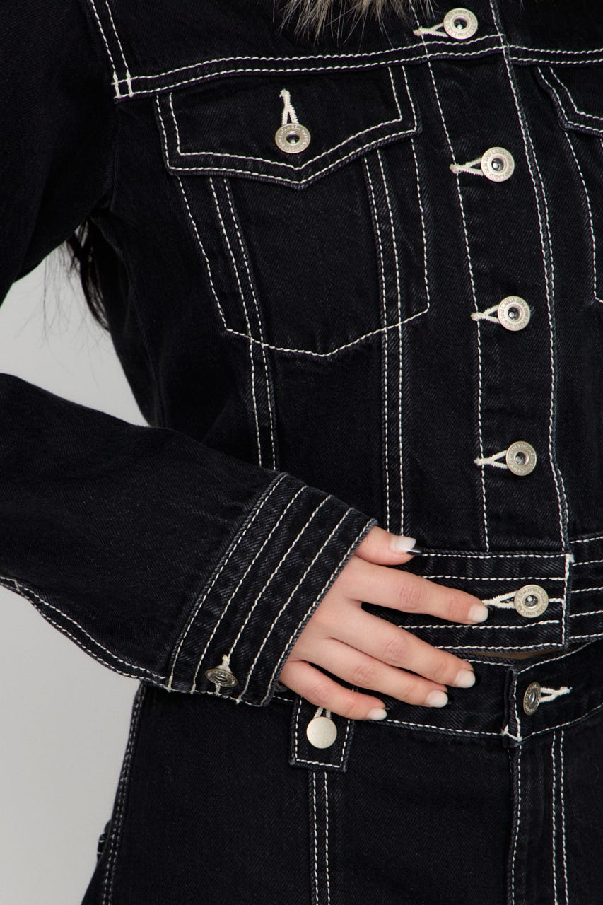 STITCH COMPACT DENIM ジャケット BLK S