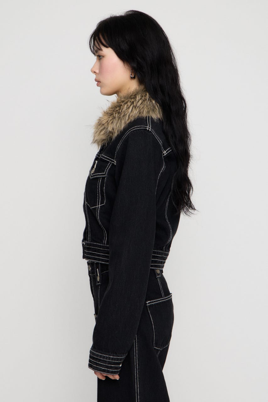 STITCH COMPACT DENIM ジャケット BLK S