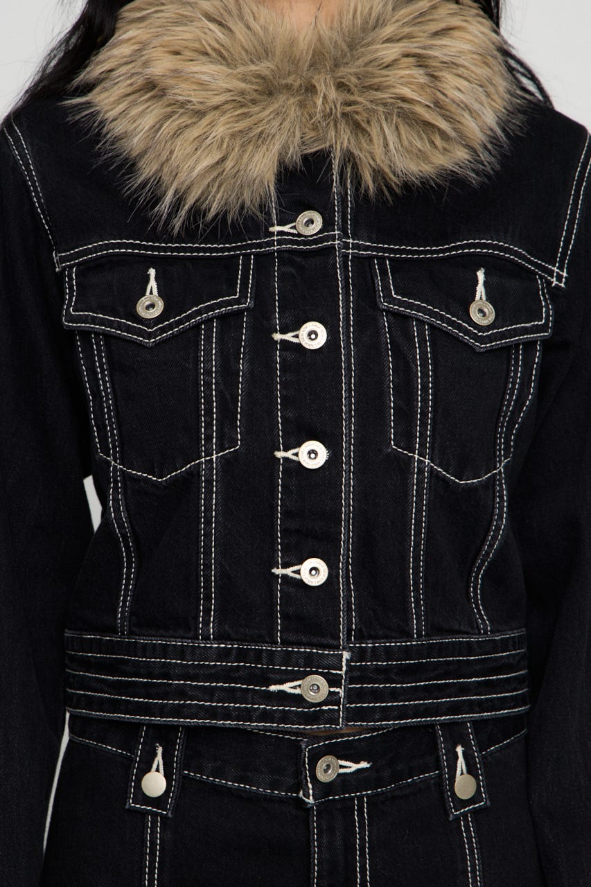 STITCH COMPACT DENIM ジャケット BLK S