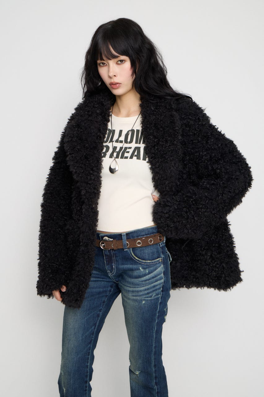 FAUX FUR TAILOR  ジャケット BLK F