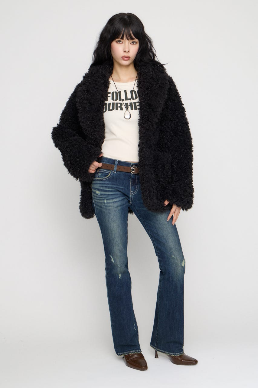 FAUX FUR TAILOR  ジャケット BLK F