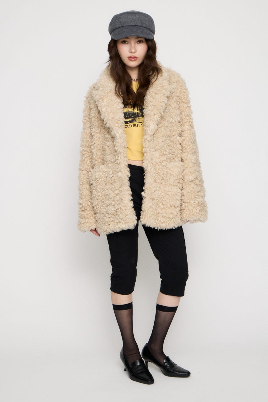 FAUX FUR TAILOR  ジャケット O/WHT F