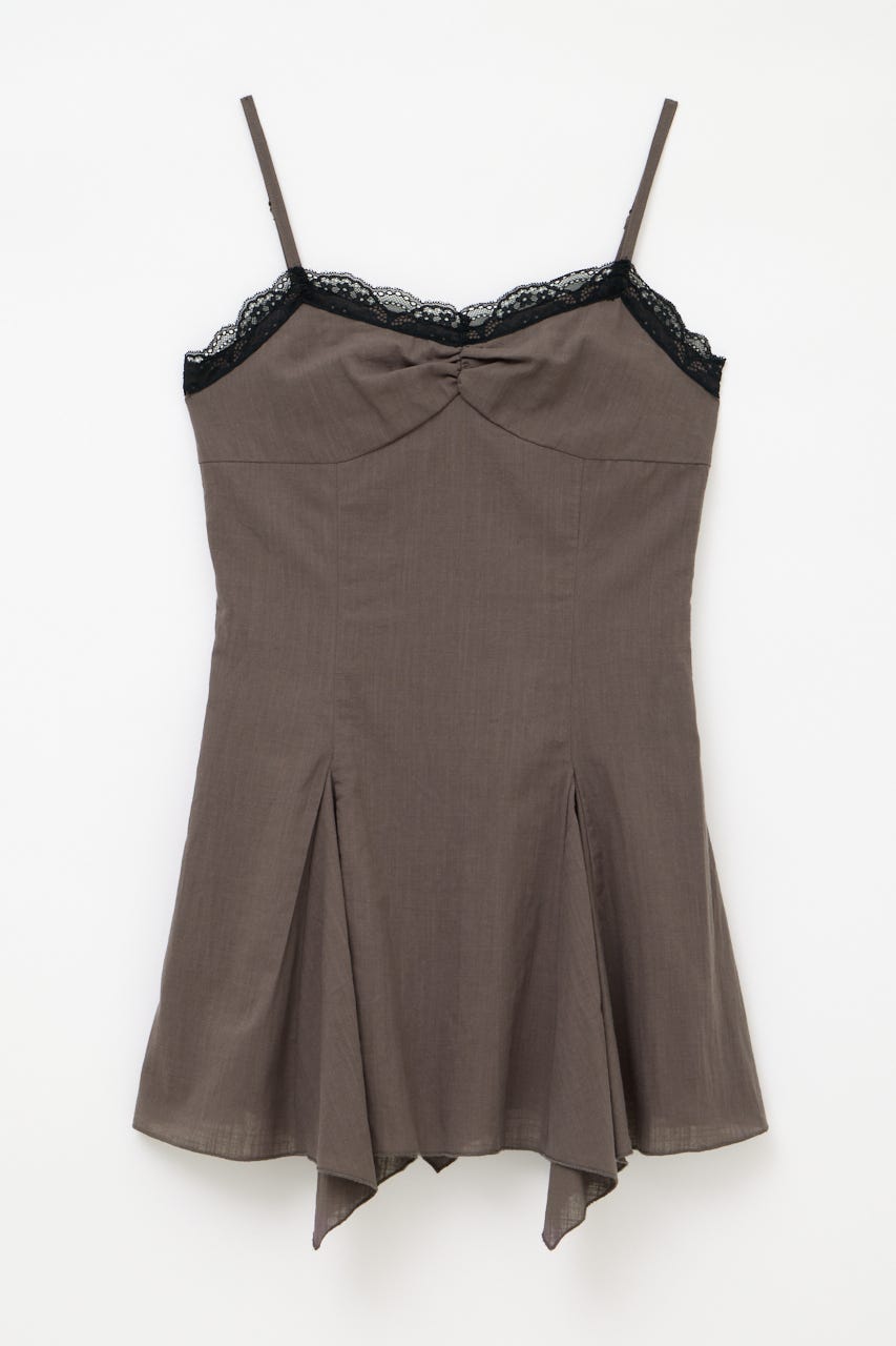 COTTON LACE CAMI チュニック C.GRY M
