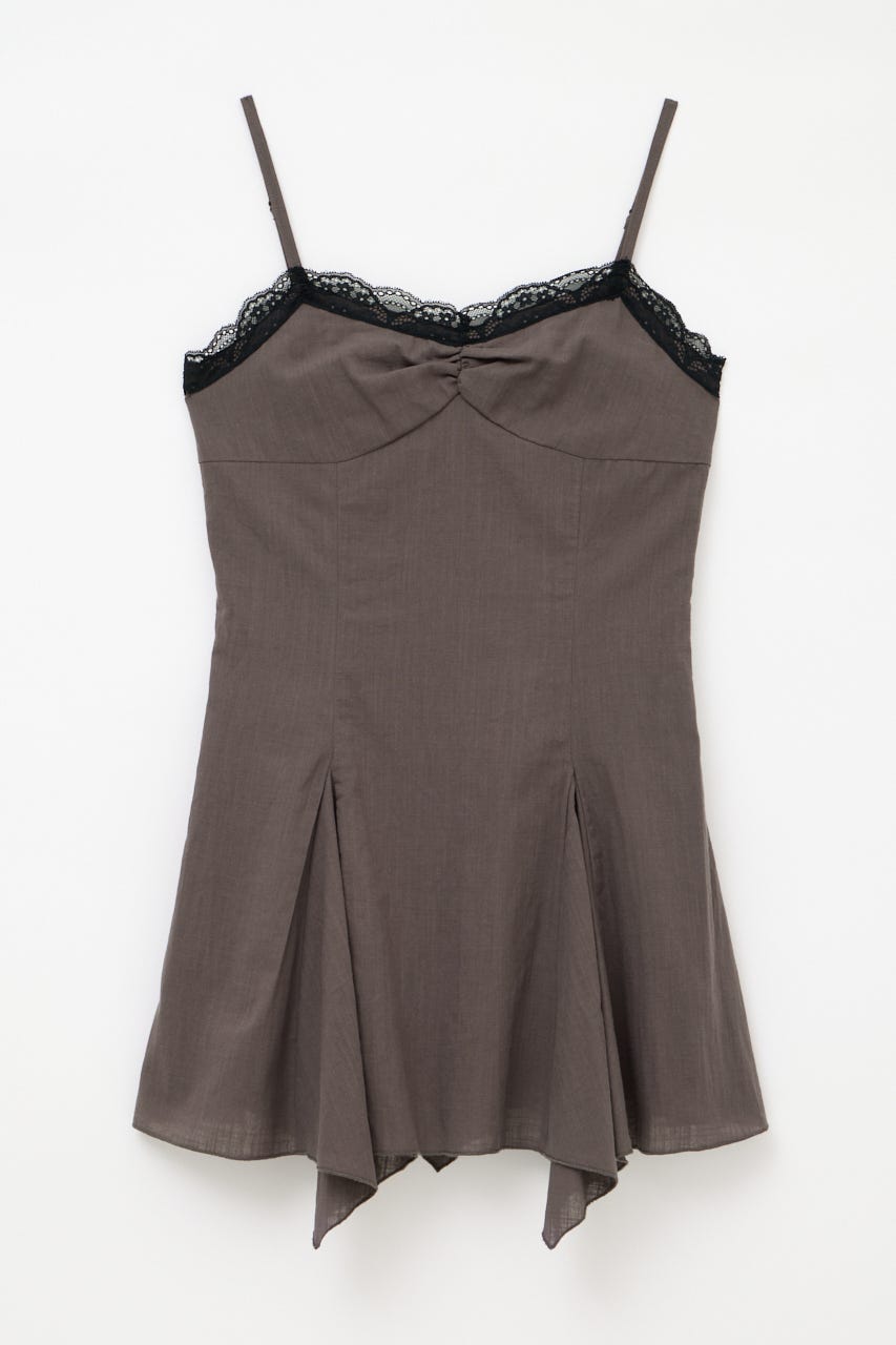 COTTON LACE CAMI チュニック C.GRY M