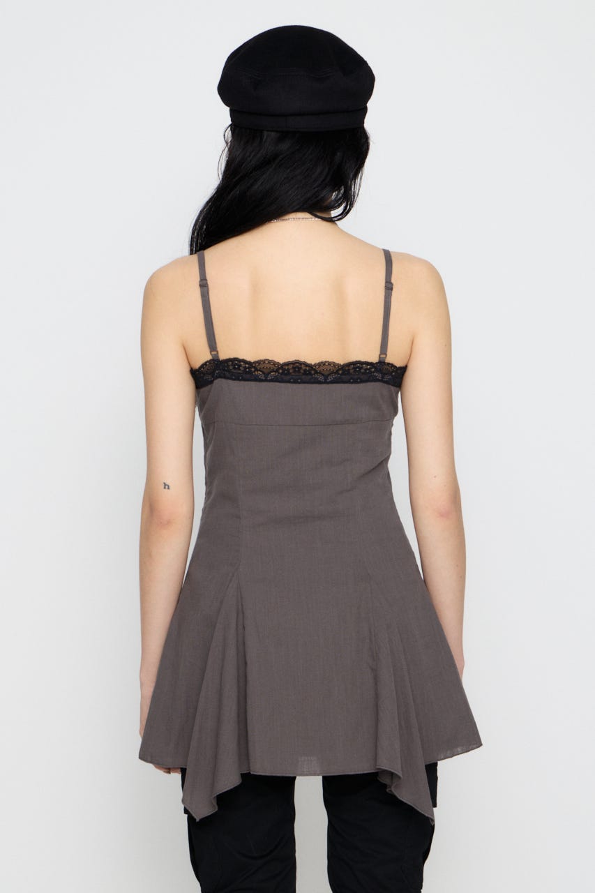 COTTON LACE CAMI チュニック C.GRY M