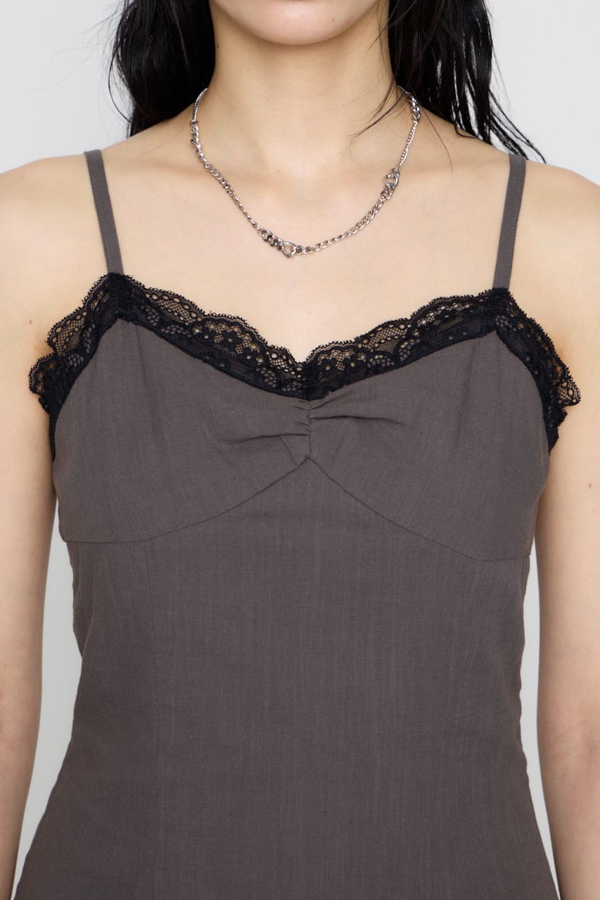 COTTON LACE CAMI チュニック C.GRY M