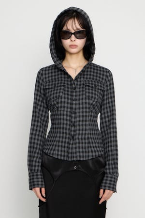 CHECK HOODIE シャツ
