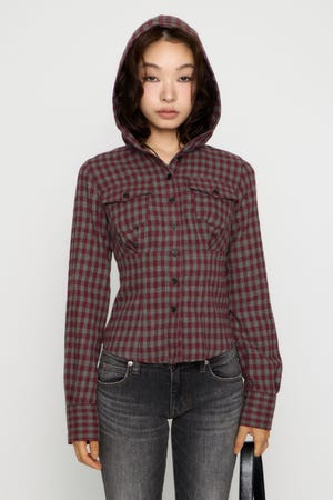 CHECK HOODIE シャツ