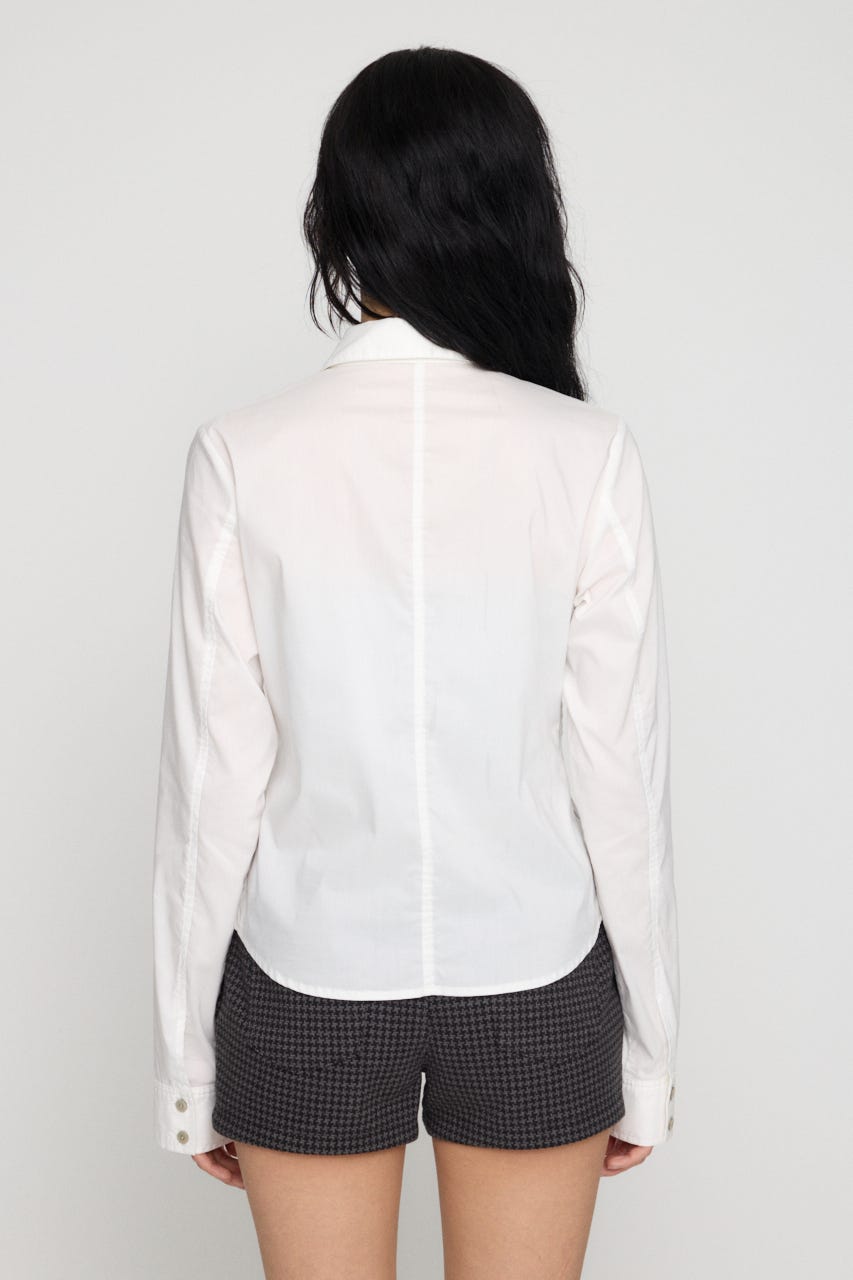 PIN TUCK BUTTON シャツ WHT FREE